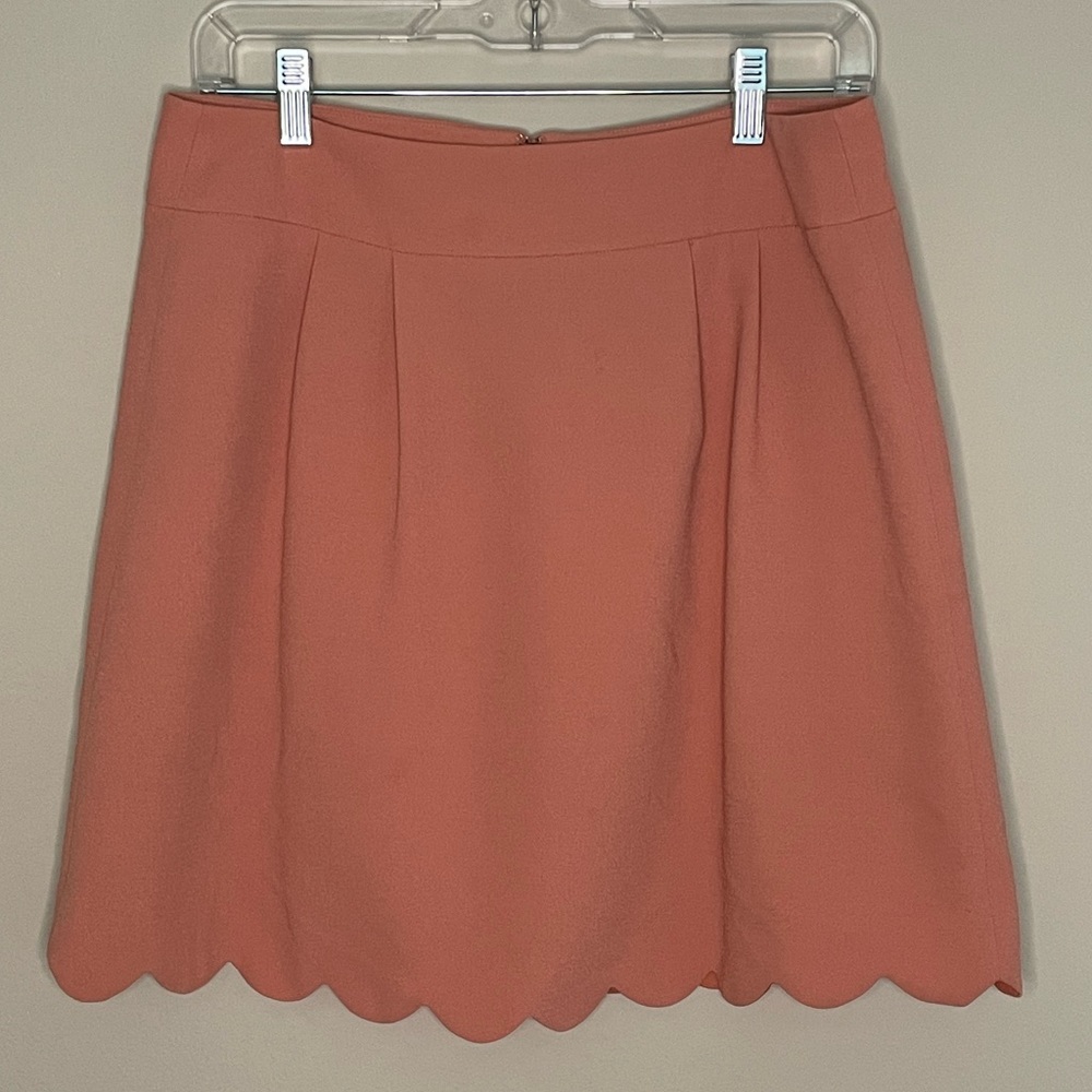 Coral scalloped skirt